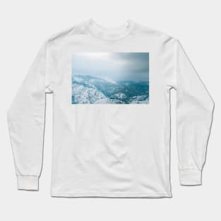 Snow on Mountains and Forest Long Sleeve T-Shirt